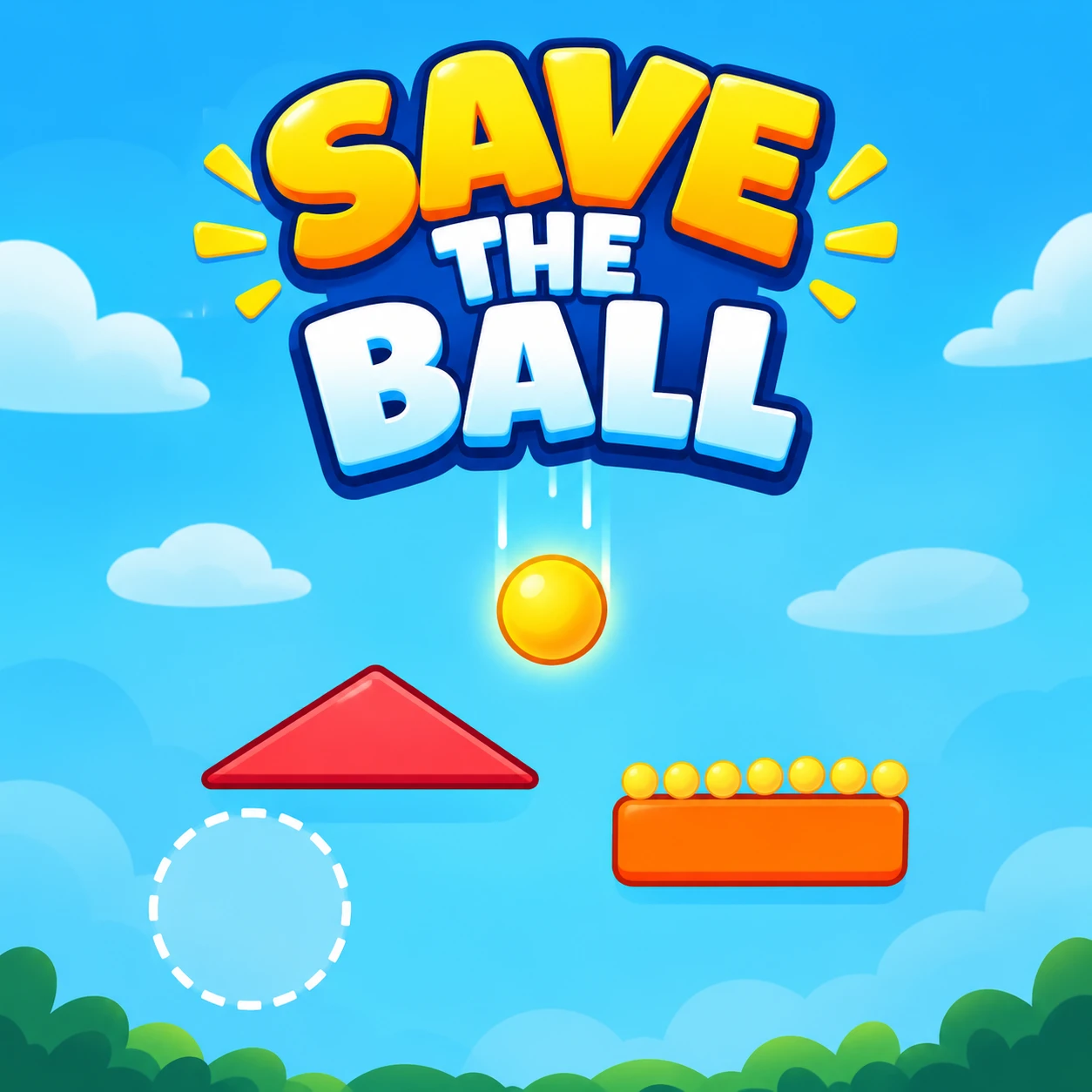 Save the Ball — free online physics drawing puzzle game